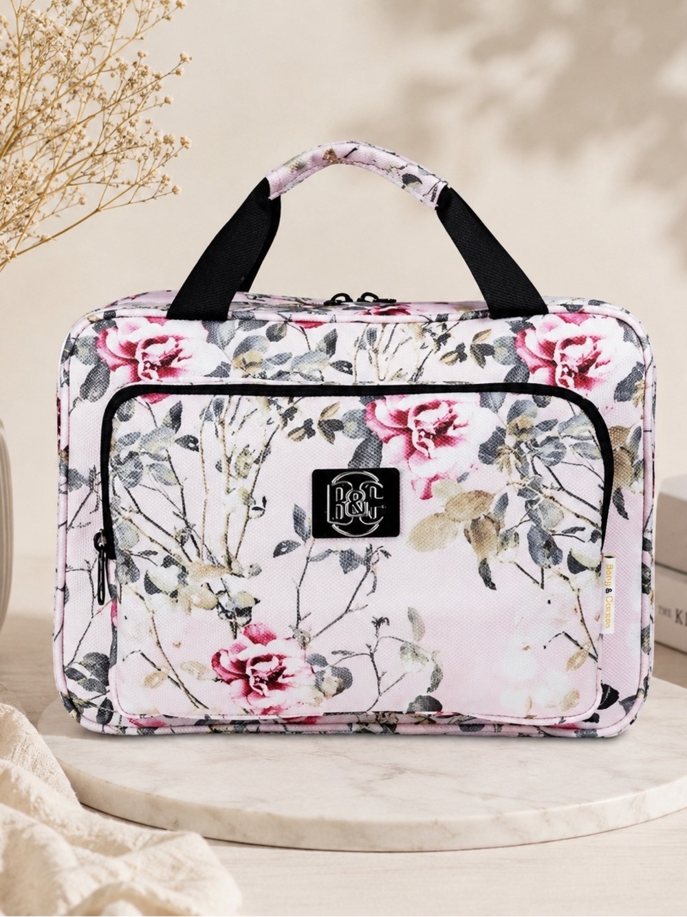 Bang Carsen Floral Organizer Case in Black and Floral perfect travel gift 🎁 NWT